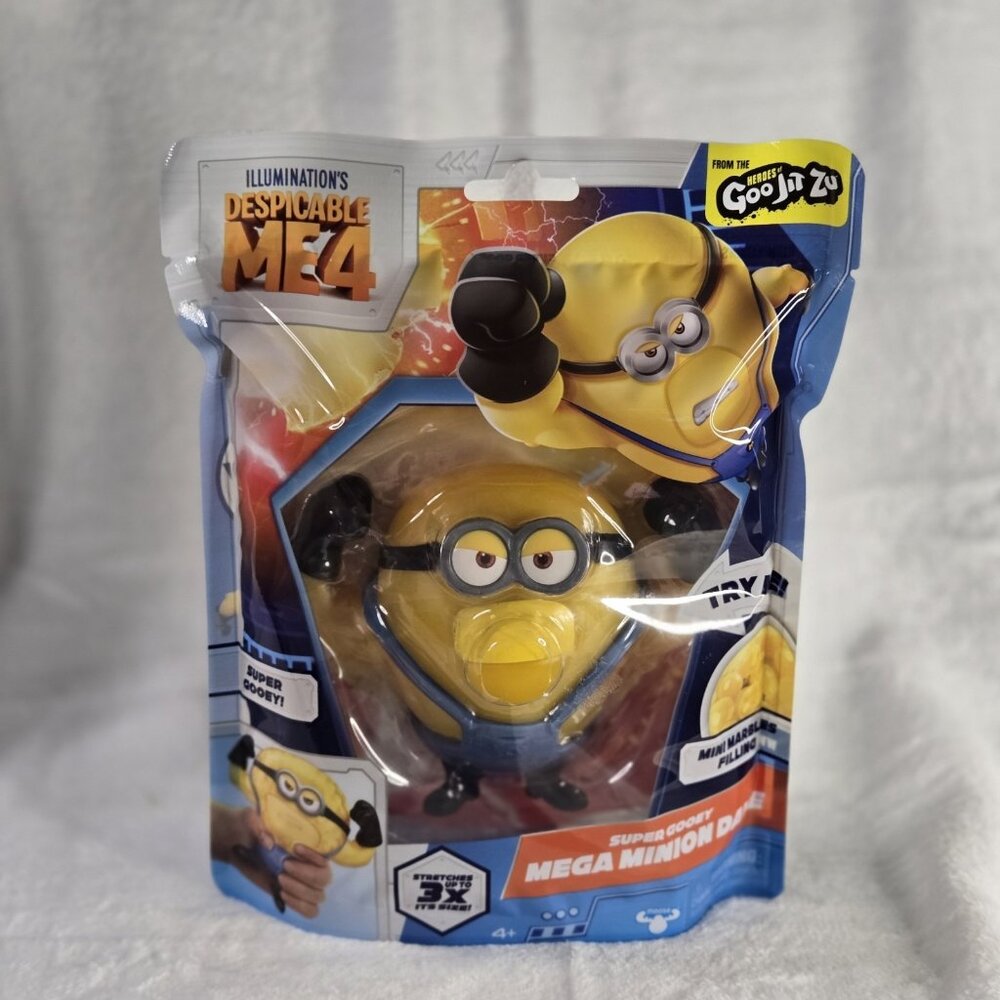 NEW Despicable Me 4 Super Gooey Mega Minion DAVE Heroes of Goo Jit Zu Toy Figure